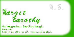 margit barothy business card