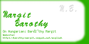 margit barothy business card